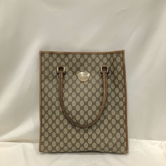 Gucci Beige and Brown vintage Tote Bag - Picture 1 of 15